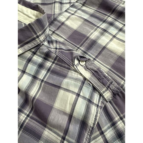 Guess Los Angeles Mens Western Style Plaid Short Sleeve Button Up Shirt size XXL - Picture 8 of 8